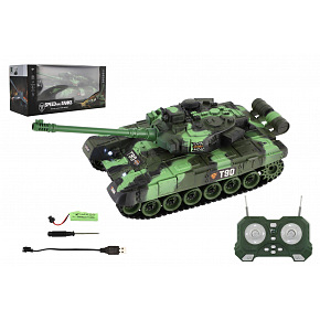 Teddies Tank RC 2,4GHz s dobíjecím packem se světlem se zvukem v krabici 37x18x16cm Teddies Tank RC 2,4GHz s dobíjecím packem se světlem se zvukem v krabici 37x18x16cm
