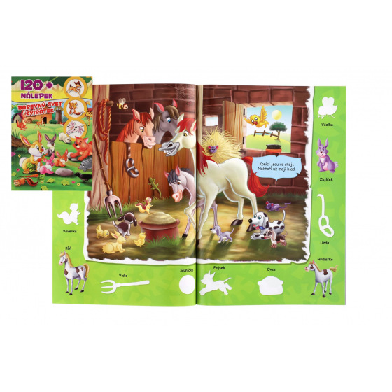 FONI Book FONI Buch Buntes Tierwelt-Buch mit Aufklebern 120 Stück CZ Version 21x30cm