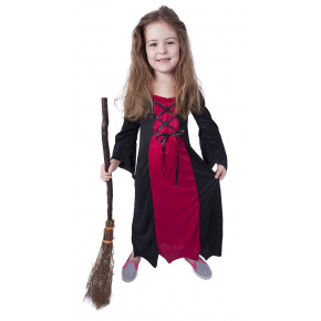 Rappa Detský kostým bordová čarodejnica / Halloween (M)