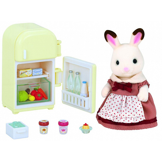 Sylvanian Families 2202 Meble królików „chocolate” - mama przy lodówce