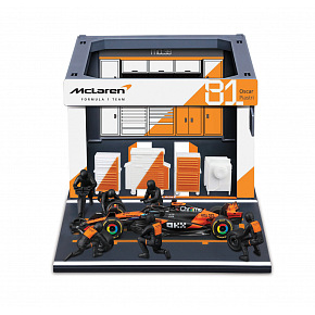 Bburago - Formula Racing F1 Pit Pass set - Zespół McLaren MCL39 (2025), #81 Oscar Piastri, 1:43