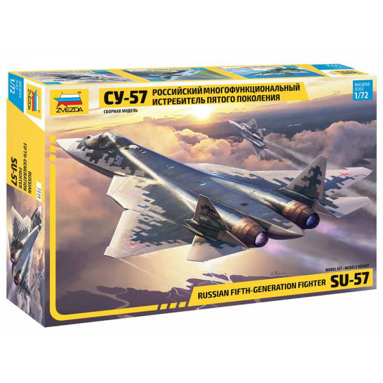 Zvezda Modellbausatz Flugzeug 7319 - Suchoi SU-57 (1:72)