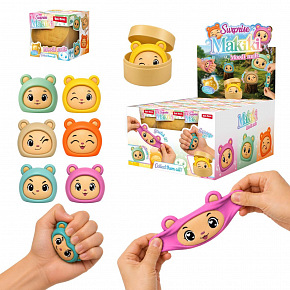 Teddies Zvířátko Makiki mačkací antistresové mix druhů v krabičce 6,5x7cm 