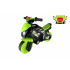 Teddies Odrážedlo motorka zeleno-černá plast na baterie se světlem se zvukem v sáčku 36x53x74cm