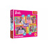 Trefl Puzzle 4 w 1 Happy World Barbie 28,5x20,5cm w pudełku 28x28x6cm