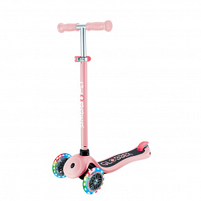 GLOBBER Koloběžka Globber Primo Lights 3-kolečka, pastelově růžová