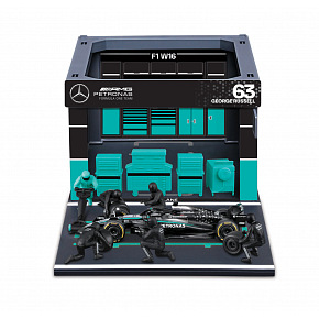 Bburago - Formula Racing F1 Pit Pass set - Mercedes-AMG Petronas W16 (2025) #63 George Russell, 1:43