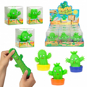 Teddies Kaktus natahovací antistresový 8cm 3 druhy v blistru 12ks v boxu Teddies Kaktus natahovací antistresový 8cm 3 druhy v blistru 12ks v boxu