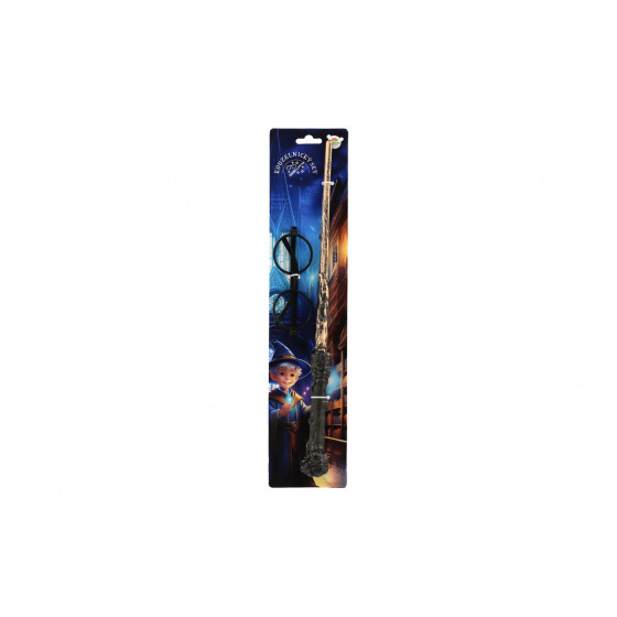 Kouzelnický set - hůlka 40cm, brýle plast na kartě 9,5x42,5cm karneval