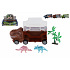 Teddies Auto nákladní dinosaurus s doplňky 16x7cm 3 druhy 6ks v boxu