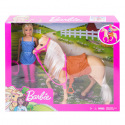Mattel Barbie PUPPE MIT PFERD FXH13