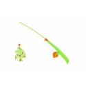 Teddies Spiel Fische/Angler magnetisch Kunststoff 3 Stk.+Rute Kunststoff 34cm Farbmix auf Karte