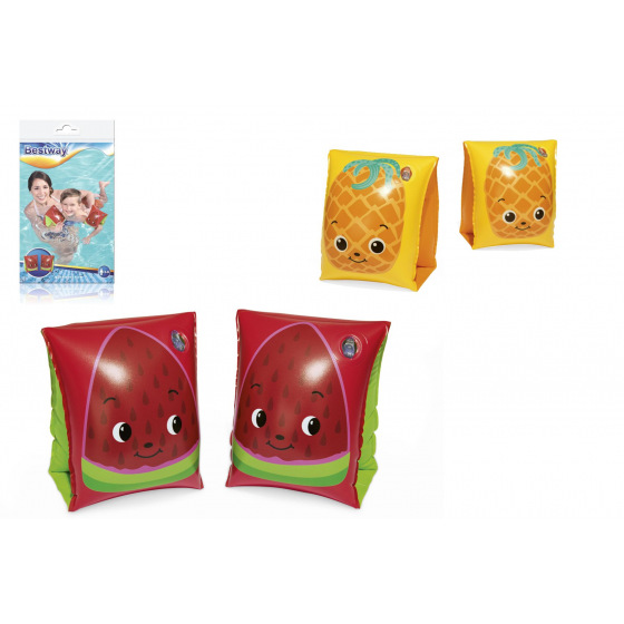 Teddies Rukávky nafukovací ovoce 23x15cm 2 barvy v sáčku 3-6 let