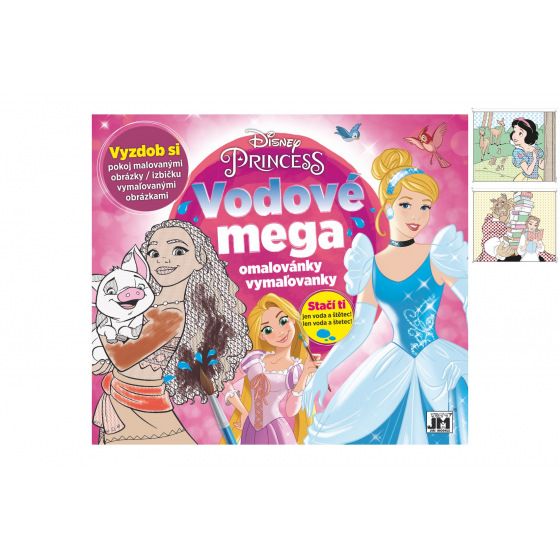 Jiri Models Wasser-Mega-Malbücher Male mit Wasser! Disney Prinzessinnen 33x29cm
