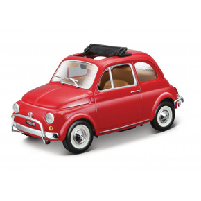 Bburago - Auta HOBBY, Fiat 500L (1968), červená, 1:24