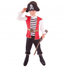Rappa Dziecięcy kostium pirata z kapeluszem (S) e-pakiet