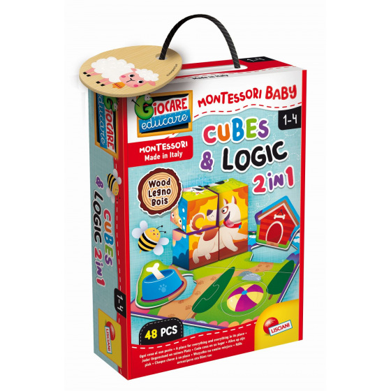 Liscianigioch MONTESSORI HOLZBAUKLÖTZE UND LOGIK