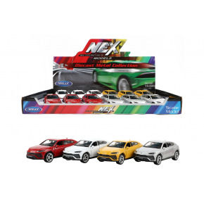 Teddies Auto Welly Lamborghini Urus kov/plast 12cm 4 barvy na zpětné natažení