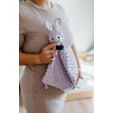 Zajíček usínáček babyted, kousátko, chrastítko plyš 25x25cm na kartě v sáčku 0m+