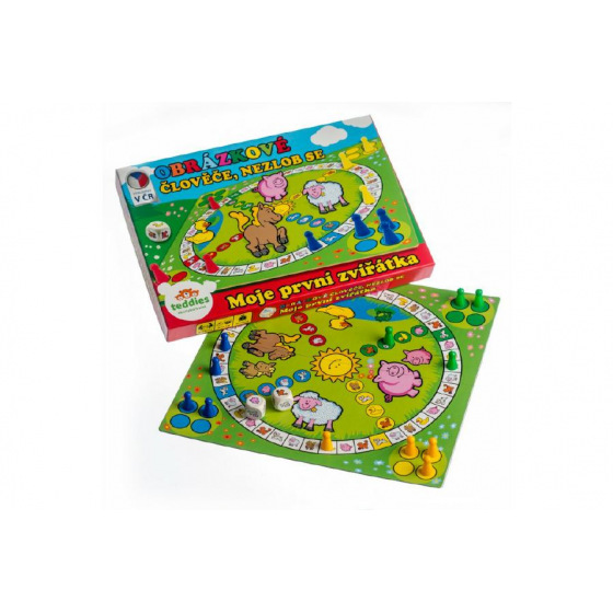 Teddies Člověče, nezlob se obrázkové Moje první zvířátka společenská hra pro nejmenší v krabici 33x23cm