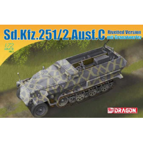 Dragon Model Kit military 7308 - Sd.Kfz.251/2 Ausf.C Wersja nitowana z Granatwerferem (1:72)