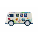 Teddies Autobus vesmír plast 13cm na zotrvačník 2 farby