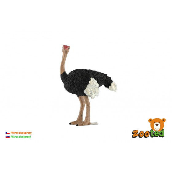 Pštros dvouprstý zooted plast 11cm 