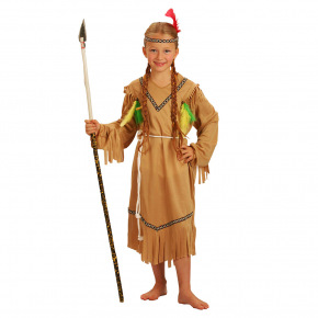 Rappa Dětský kostým indiánka s čelenkou (S)