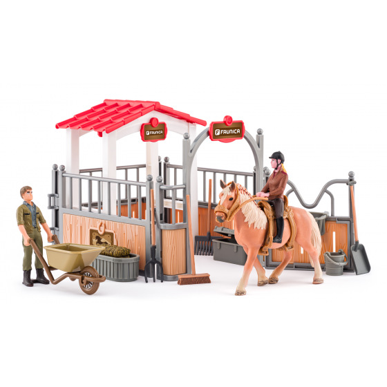 FAUNICA Mała stajnia z koniem i akcesoriami