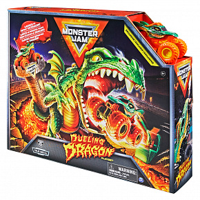 SpinMaster MONSTER JAM - Hrací set DUELING DRAGON, 1:64