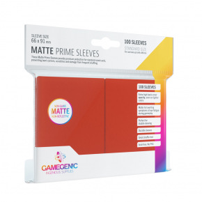 Gamegenic: Matte Prime Sleeves Red Gamegenic: Matte Prime Sleeves Red