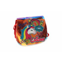 Teddies Kabelka/Taška duhová jednorožec plast 4 barvy 17x15x3cm