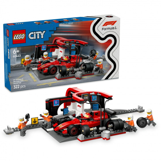LEGO City 60443 Zastávka v boxoch F1® a personál s vozidlom Ferrari