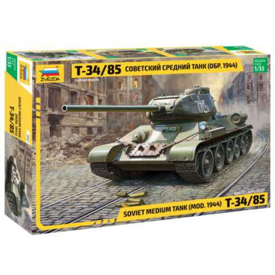 Zvezda Model Kit tank 3687 - Soviet Medium Tank T-34/85 (1:35)