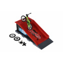 Teddies Skatepark - Fingerbike schraubbar mit Rampe aus Kunststoff 10cm mit Zubehör 3 Farben in Schachtel 28x18x11cm