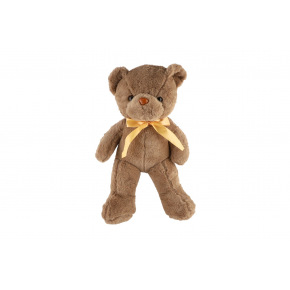 Teddies Medveď/Medvedík s mašľou plyš 40cm hnedý