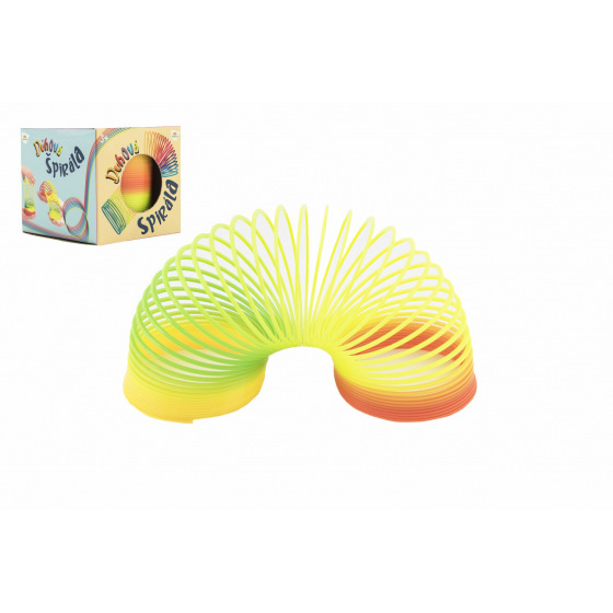 Teddies Spirale/Feder regenbogenfarben Kunststoff Durchmesser 6,5cm in Schachtel 7x7x7cm