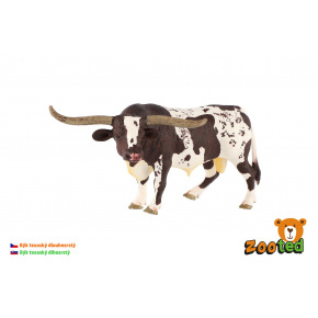 ZOOted Býk dlouhorohý texaský skot zooted plast 15cm v sáčku