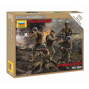 Zvezda Wargames (WWII) figúrky 6278 - US Infantry (1:72)