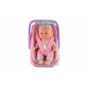 Teddies Panenka miminko 20 cm plast v nosítku/autosedačce