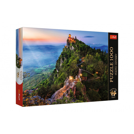 Trefl Puzzle Premium Plus - Photo Odyssey: Cesta Tower, San Marino 1000 Teile 68,3x48cm in einer Box 40x27x6cm