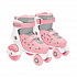 GLOBBER Dětské čtyřkolové brusle LEARNING SKATES vel. EU 26-29, pastelově růžová