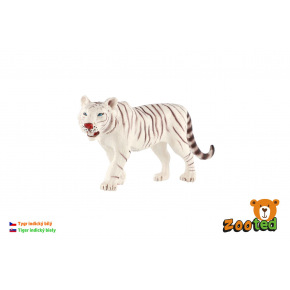 ZOOted Tiger Indian biały zooted plastikowy 14cm w torbie