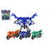 Teddies Transformer motorka/robot plast 15cm 3 barvy na kartě