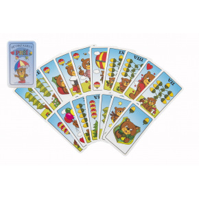 Bonaparte Prší jednohlavé dětské společenská hra - karty v plastové krabičce 7x11x2cm