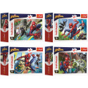 Trefl Minipuzzle 54 dílků Spidermanův čas 4 druhy v krabičce 9x6,5x4cm