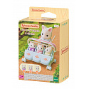 Sylvanian Families Mačacie trojčatá Floral s kočíkom