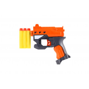 Rappa Foam Kugelpistole 12x14cm Kunststoff und 3 Stück Kugeln 2 Farben auf einer Karte