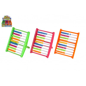 Teddies Abakus 90 Kugeln Kunststoff 11x15cm 3 Farben