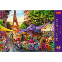Trefl Puzzle Premium Plus - Teatime: Blumenmarkt, Paris 1000 Teile 68,3x48cm in einer Box 40x27x6cm
